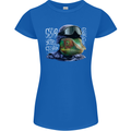 A Chameleon Soldier Womens Petite Cut T-Shirt Royal Blue