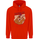 A Chicken Raised on Country Music Childrens Kids Hoodie Bright Red