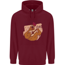 A Chicken Raised on Country Music Childrens Kids Hoodie Maroon