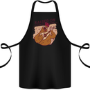 A Chicken Raised on Country Music Cotton Apron 100% Organic Black