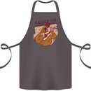 A Chicken Raised on Country Music Cotton Apron 100% Organic Dark Grey