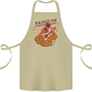 A Chicken Raised on Country Music Cotton Apron 100% Organic Khaki