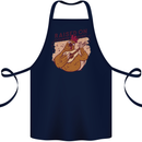 A Chicken Raised on Country Music Cotton Apron 100% Organic Navy Blue