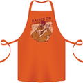 A Chicken Raised on Country Music Cotton Apron 100% Organic Orange