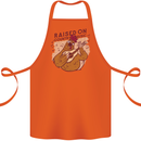 A Chicken Raised on Country Music Cotton Apron 100% Organic Orange