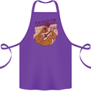 A Chicken Raised on Country Music Cotton Apron 100% Organic Purple