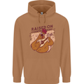 A Chicken Raised on Country Music Mens 80% Cotton Hoodie Caramel Latte