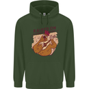 A Chicken Raised on Country Music Mens 80% Cotton Hoodie Forest Green