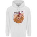 A Chicken Raised on Country Music Mens 80% Cotton Hoodie White