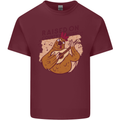 A Chicken Raised on Country Music Mens Cotton T-Shirt Tee Top Maroon