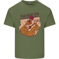 A Chicken Raised on Country Music Mens Cotton T-Shirt Tee Top Military Green