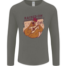 A Chicken Raised on Country Music Mens Long Sleeve T-Shirt Charcoal