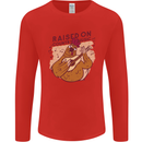 A Chicken Raised on Country Music Mens Long Sleeve T-Shirt Red