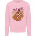 A Chicken Raised on Country Music Mens Sweatshirt Jumper Light Pink