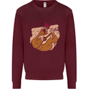 A Chicken Raised on Country Music Mens Sweatshirt Jumper Maroon