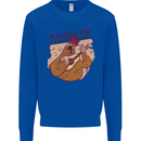 A Chicken Raised on Country Music Mens Sweatshirt Jumper Royal Blue