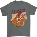 A Chicken Raised on Country Music Mens T-Shirt Cotton Gildan Charcoal