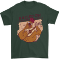 A Chicken Raised on Country Music Mens T-Shirt Cotton Gildan Forest Green