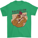 A Chicken Raised on Country Music Mens T-Shirt Cotton Gildan Irish Green
