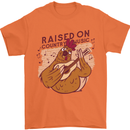 A Chicken Raised on Country Music Mens T-Shirt Cotton Gildan Orange