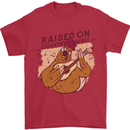 A Chicken Raised on Country Music Mens T-Shirt Cotton Gildan Red