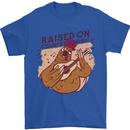 A Chicken Raised on Country Music Mens T-Shirt Cotton Gildan Royal Blue