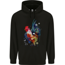 A Chicken Watercolour Childrens Kids Hoodie Black