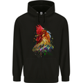 A Chicken Watercolour Childrens Kids Hoodie Black