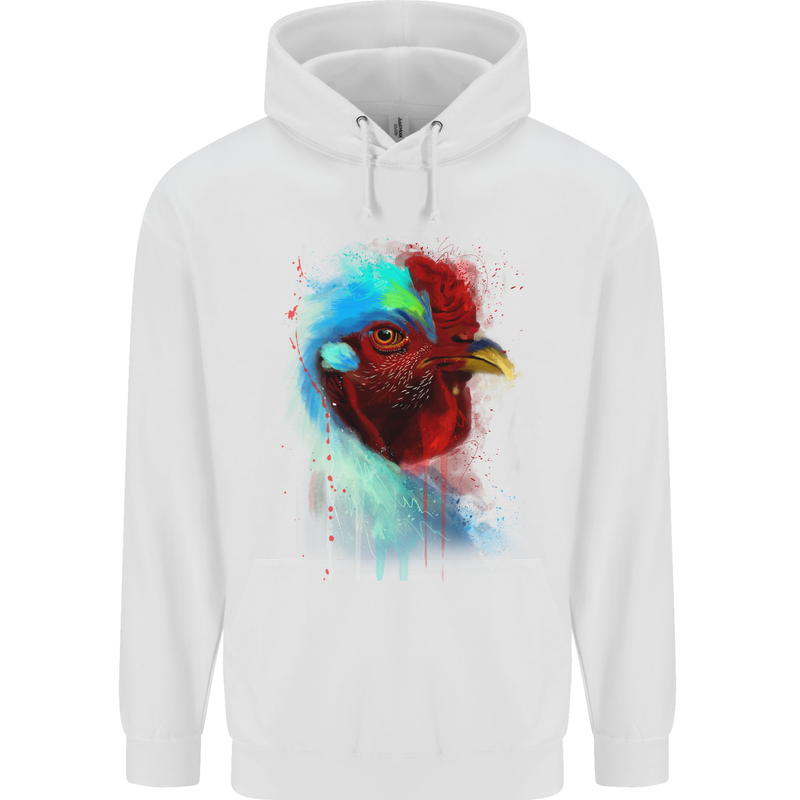 A Chicken Watercolour Childrens Kids Hoodie White