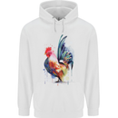 A Chicken Watercolour Childrens Kids Hoodie White