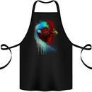 A Chicken Watercolour Cotton Apron 100% Organic Black