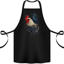 A Chicken Watercolour Cotton Apron 100% Organic Black