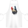 A Chicken Watercolour Cotton Apron 100% Organic White