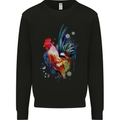 A Chicken Watercolour Kids Sweatshirt Jumper Black