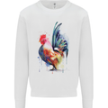A Chicken Watercolour Kids Sweatshirt Jumper White