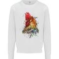 A Chicken Watercolour Kids Sweatshirt Jumper White