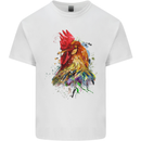 A Chicken Watercolour Mens Cotton T-Shirt Tee Top White