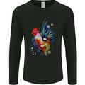 A Chicken Watercolour Mens Long Sleeve T-Shirt Black