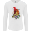 A Chicken Watercolour Mens Long Sleeve T-Shirt White