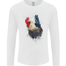 A Chicken Watercolour Mens Long Sleeve T-Shirt White