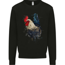 A Chicken Watercolour Mens Sweatshirt Jumper Black