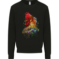 A Chicken Watercolour Mens Sweatshirt Jumper Black