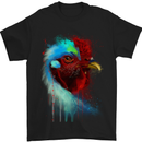 A Chicken Watercolour Mens T-Shirt Cotton Gildan Black