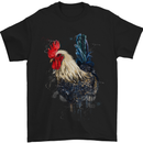A Chicken Watercolour Mens T-Shirt Cotton Gildan Black