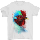 A Chicken Watercolour Mens T-Shirt Cotton Gildan White