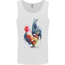 A Chicken Watercolour Mens Vest Tank Top White
