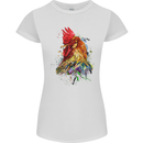 A Chicken Watercolour Womens Petite Cut T-Shirt White