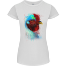 A Chicken Watercolour Womens Petite Cut T-Shirt White