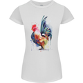A Chicken Watercolour Womens Petite Cut T-Shirt White