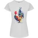 A Chicken Watercolour Womens Petite Cut T-Shirt White